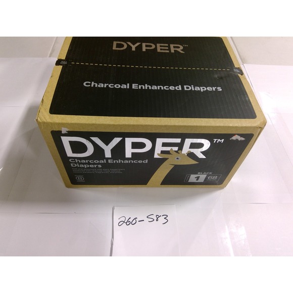 DYPER Other - DYPER Charcoal Enhanced Diapers Size 1 68 Count Black New Eco Friendly Baby